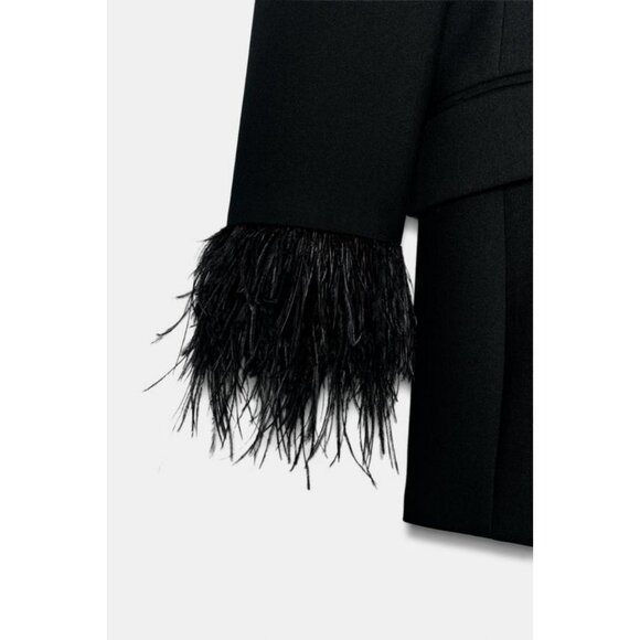 ZARA FEATHER BLAZER - Picture 8 of 8